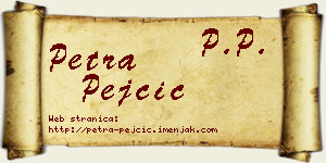 Petra Pejčić vizit kartica